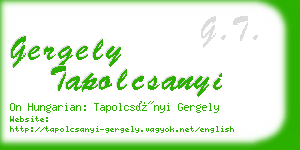 gergely tapolcsanyi business card